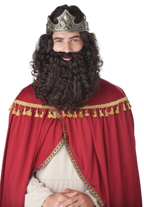 Biblical King  &amp; Beard / Adult - Brown