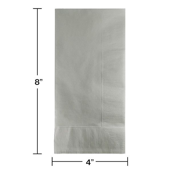 Dinner Napkins 2 Ply Shimmering Silver 50 Ct