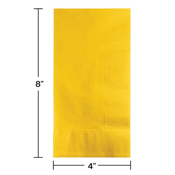 Dinner Napkins 2 Ply Schoolbus Yellow 50 Ct