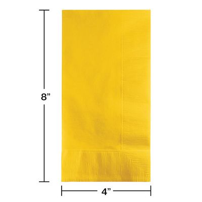 Dinner Napkins 2 Ply Schoolbus Yellow 50 Ct