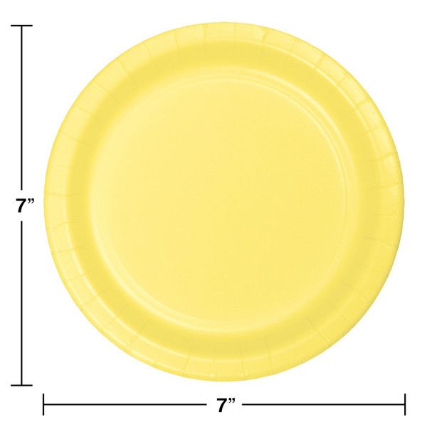 7&quot; Paper Dessert Plate Mimosa 24 Ct