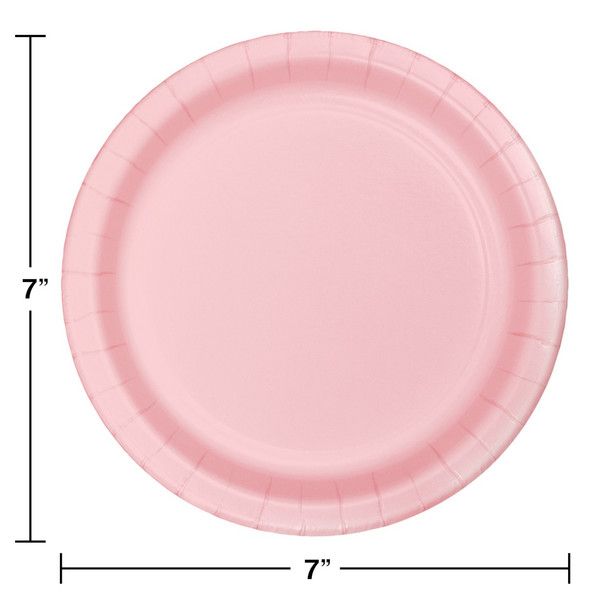 7&quot; Paper Dessert Plate Classic Pink 24 Ct