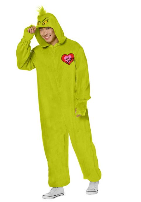 Dr. Seuss - Grinch Jumpsuit -, Attribute: Adult, Size: Large
