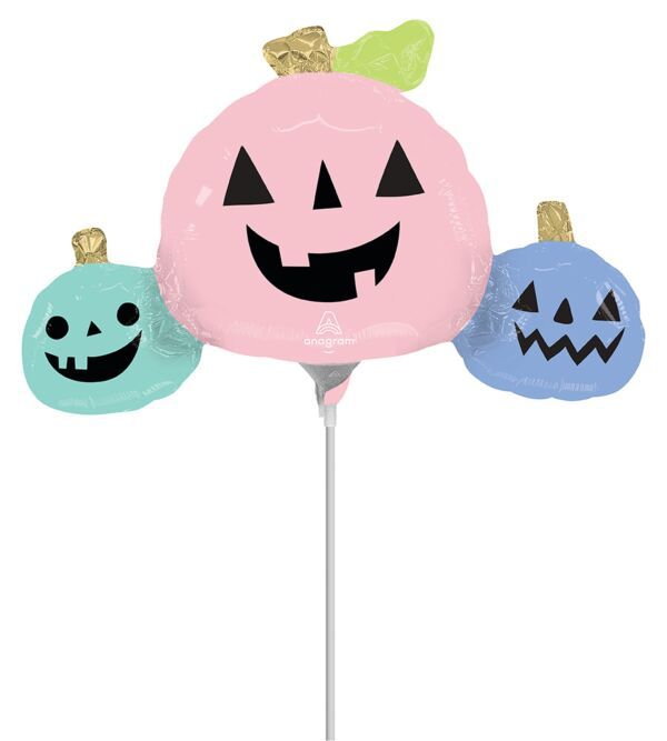 Pastel Halloween Pumpkins - 14&quot; Air Filled Mylar