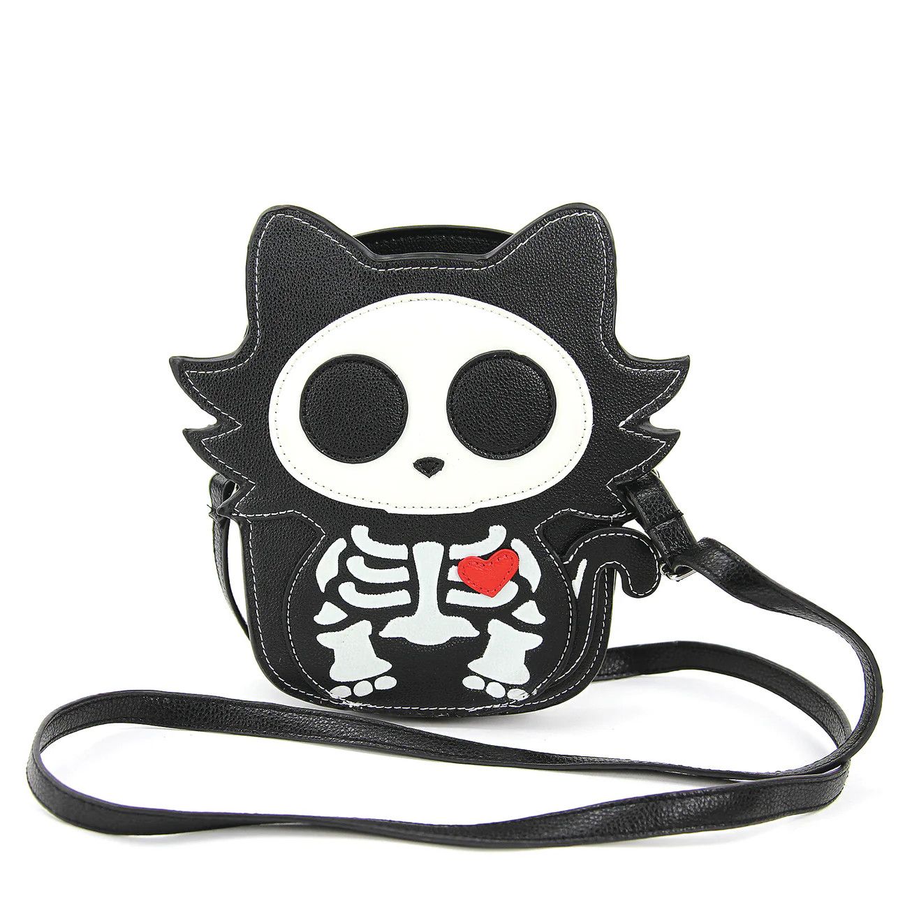 Glow Sugar Skull Cat - Cross Body Bag
