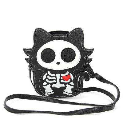 Glow Sugar Skull Cat - Cross Body Bag