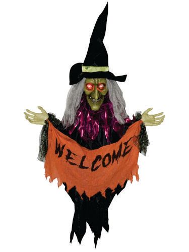 53&quot; Hanging Witch w/Banner