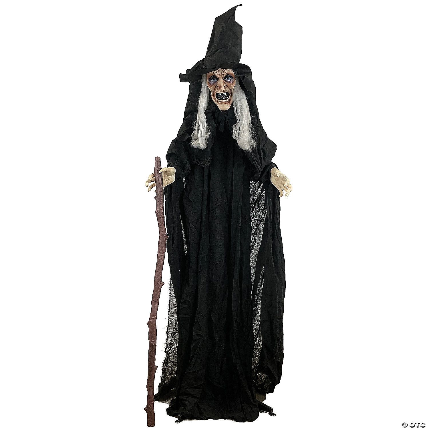 Standing Animated Witch w/Cane