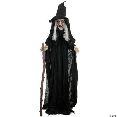 Standing Animated Witch w/Cane