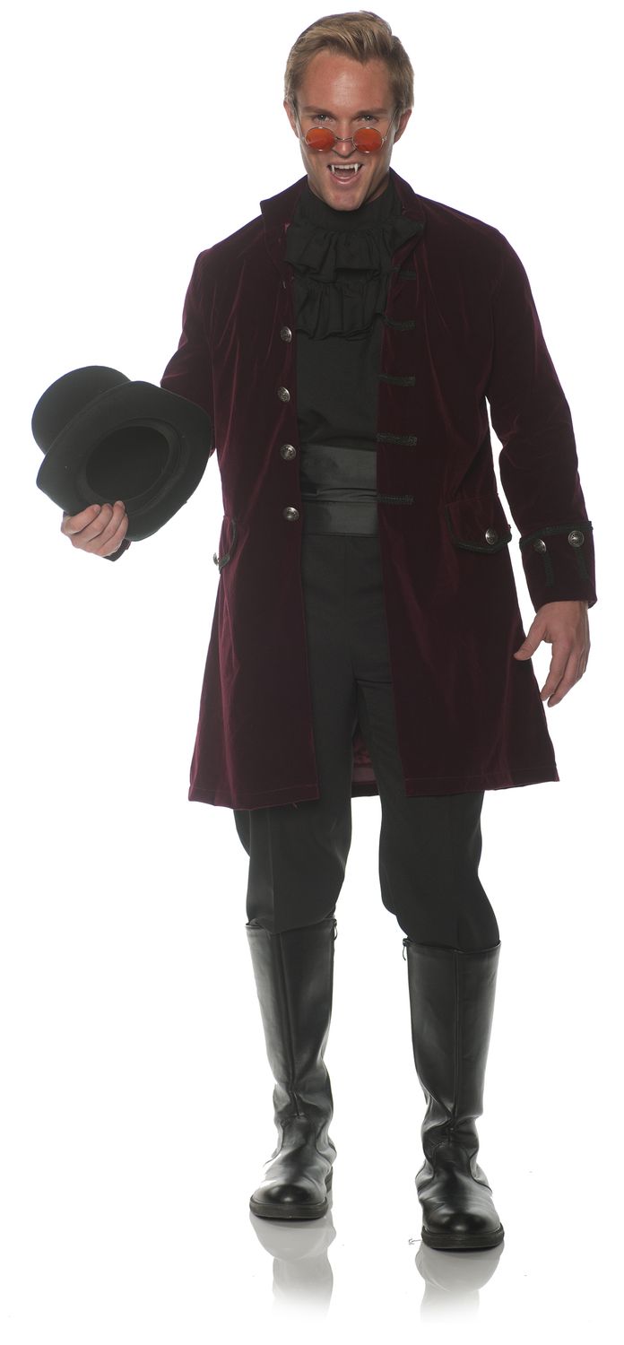 Frock Coat - Burgundy, Attribute: Mens, Size: One Size