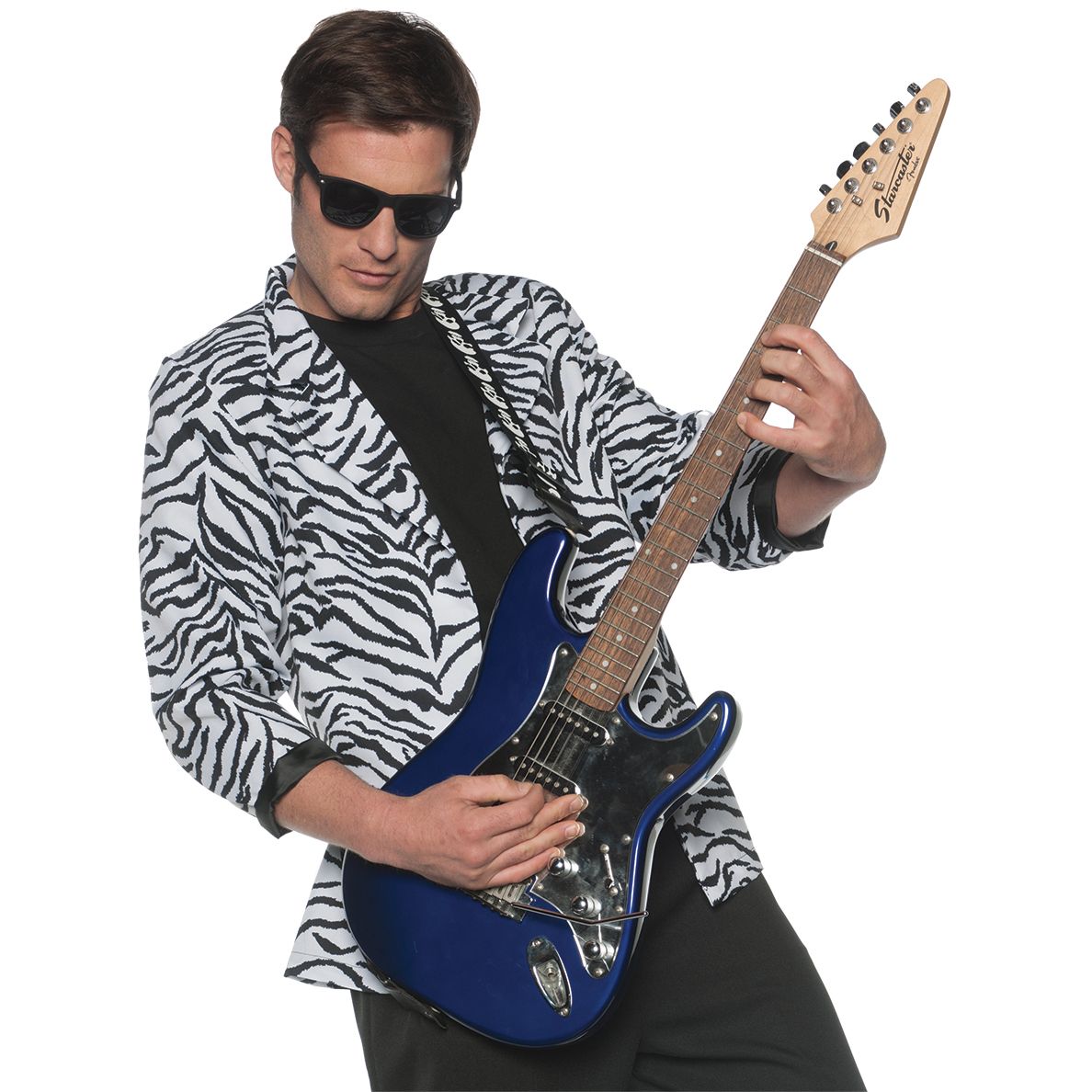 80&#39;S Zebra Blazer - White, Attribute: Mens, Size: One Size