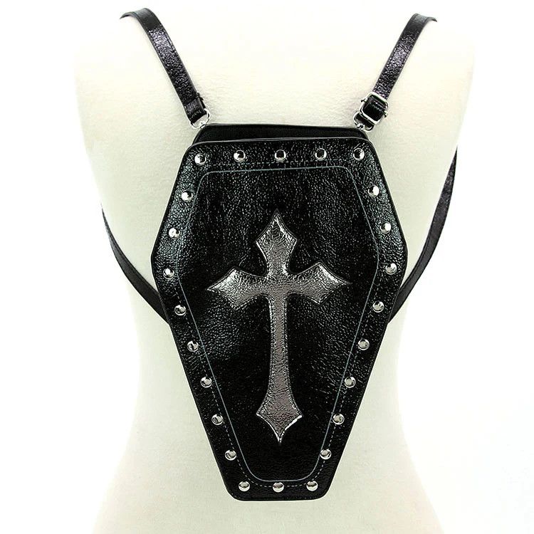 Metallic Cross Coffin - Bag