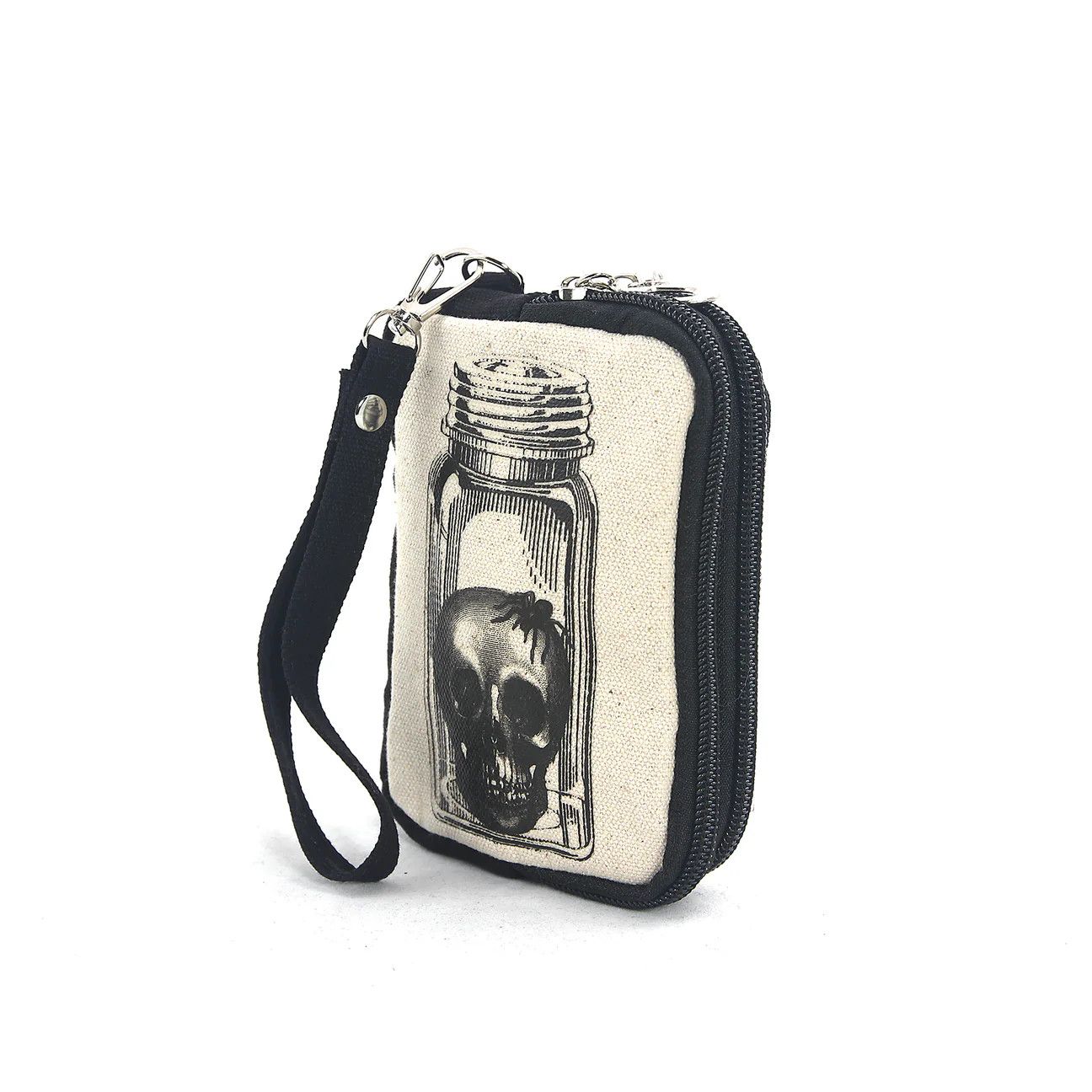 Vintage Print Head in a Jar - Wristlet