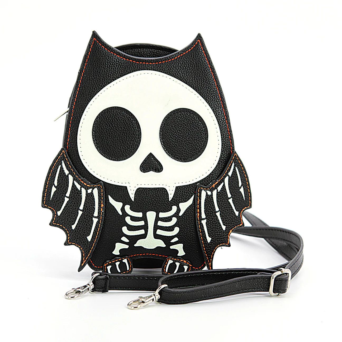 Glow Sugar Skull Bat - Cross Body Bag