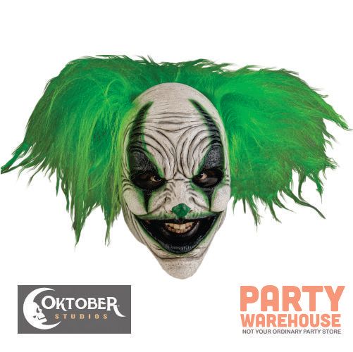 Carousel Clown Green - Top Mask