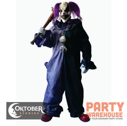 Carousel Clown Costume Purple with Deluxe Mask