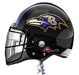 Baltimore Ravens - 21&quot; Helium Filled Foil Balloon, Ribbon