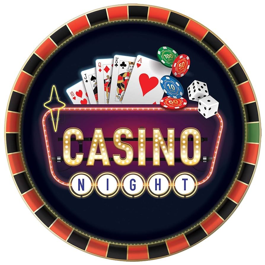 Casino Round Plastic Platter