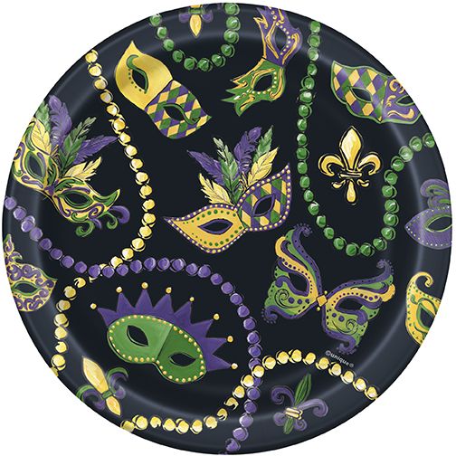 Mardi Gras - 7" Plates 8ct