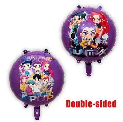 KPop Demon Hunters - 18&quot; Helium Filled Foil Balloon, Ribbon