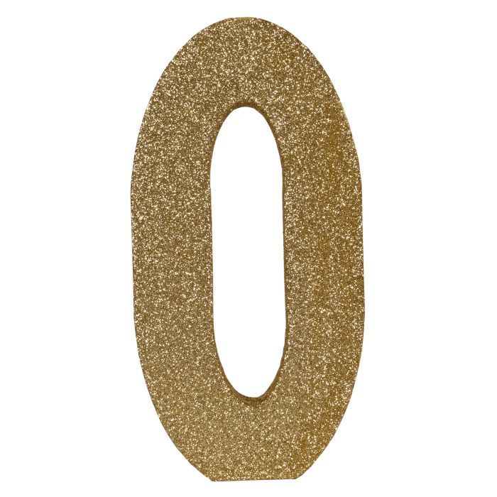 3-D Glittered Centerpiece 8&quot; - , Style: #0 -, Color: Gold