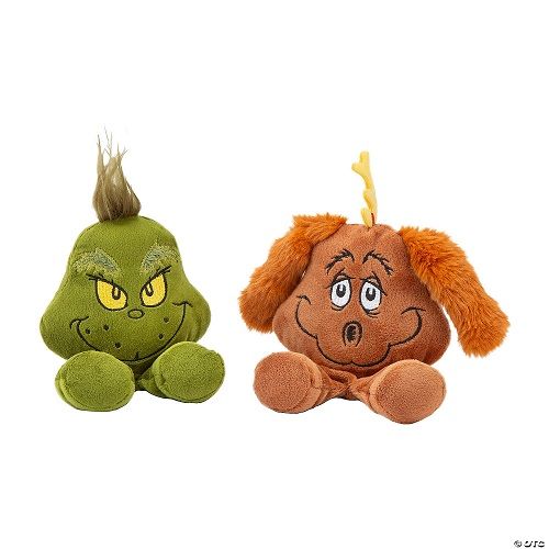 Dr. Seuss Grinch &amp; Max Stuffed Walking Finger Puppets