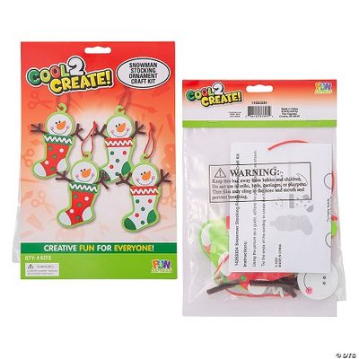 Cool2Create Snowman Stocking Ornament Craft Kits