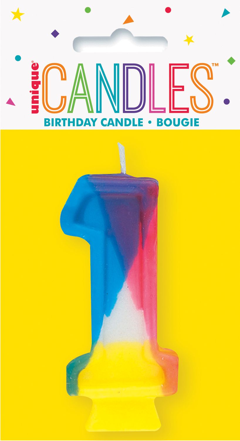 Rainbow Number Candle -, Style: 1