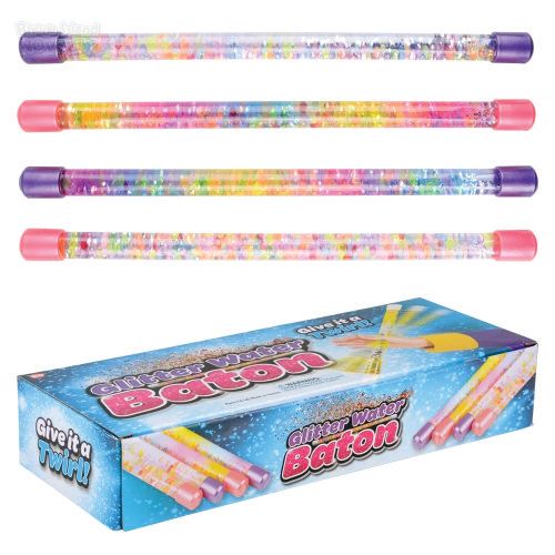 Glitter Water Baton 12&quot; - 12 Ct Box
