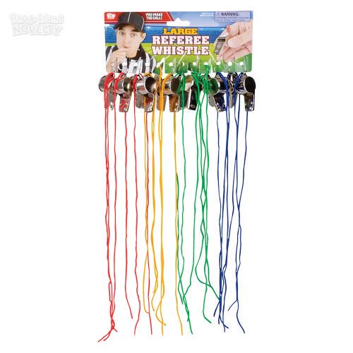 Referee Whistle 2&quot; - 12 Ct  Card