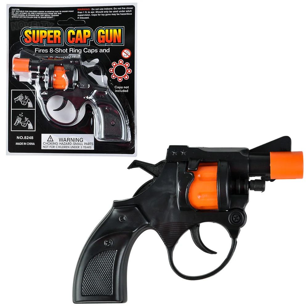 Cap Gun 8-Shot Revolver - 12 Ct Box