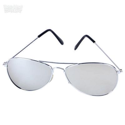 Aviator Mirror Lens Sunglasses - 12 Ct Box