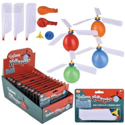 Balloon Helicopter 7&quot; - 12 Ct Box