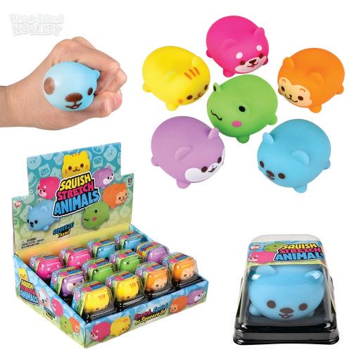 Squish Squeezy Mini Animals 2&quot; - 24 Ct Box