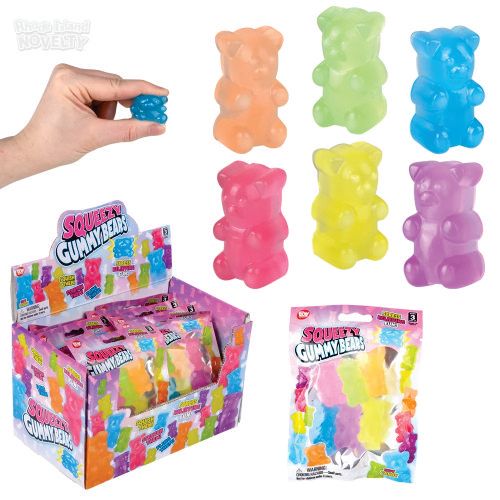 Squeezy Yummy Bear 1.5&quot; - 12 Ct Box
