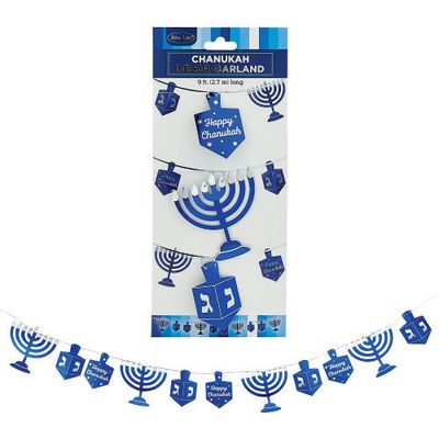 Chanukah Blue/Silver Foil Garland
