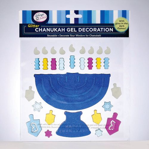 Chanukah Glitter Window Gel Decoration