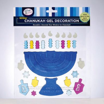 Chanukah Glitter Window Gel Decoration