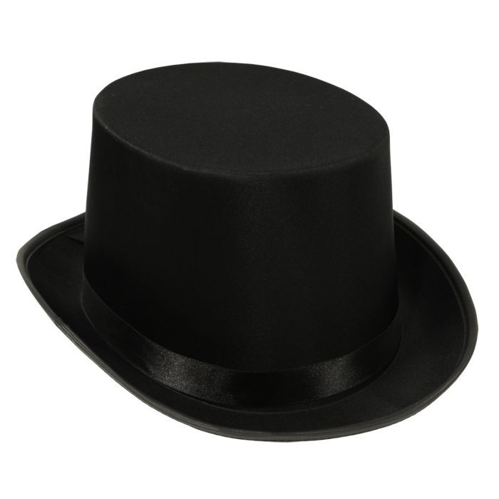 Satin Top Hat, Color: Black