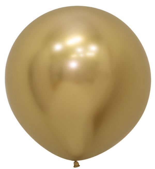 Reflex Gold 24&quot; Latex Balloons - 3 Ct