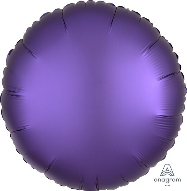 Luxe Purple Royale - 17&quot; Helium Filled Foil Balloon, Ribbon