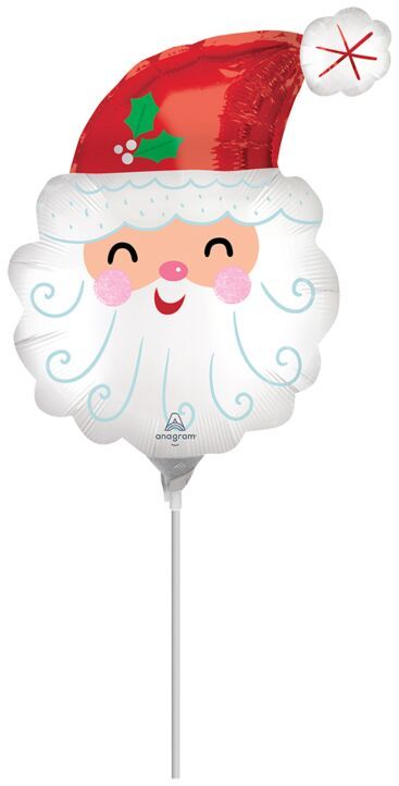 Smiley Santa Head - 14&quot; Air Filled Foil