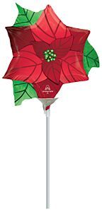 Poinsettia - 14&quot; Air Filled Foil