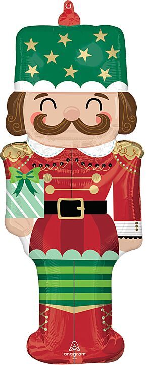 Nutcracker Workshop - 34&quot; Helium Filled Foil Balloon, Ribbon