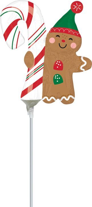 Merry Christmints Gingerbread Man - 14&quot; Air Filled Foil