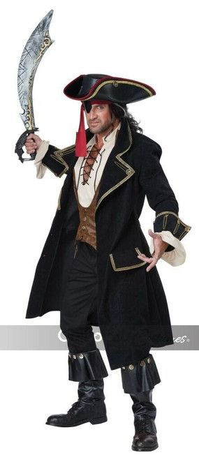 Deluxe Pirate Captain, Attribute: Mens, Size: Medium 40-42