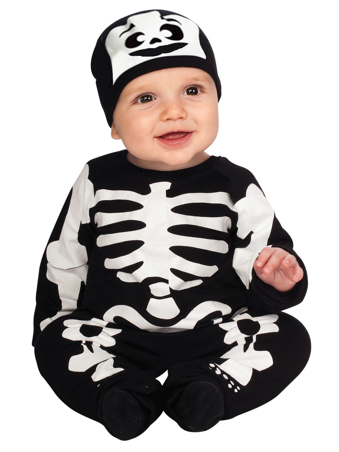 Skeleton Black/White, Attribute: Infant, Size: 6-12Mo