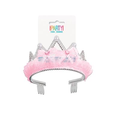 Tiara w/Pink Bows &amp; Ribbons