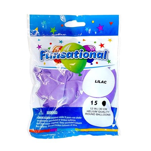 Funsational Lilac 12" - , Count: 15 Ct