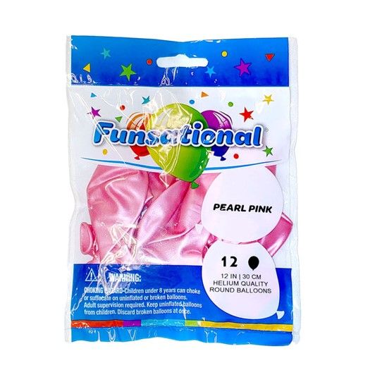 Funsational Pearl Pink 12" - , Count: 12 Ct